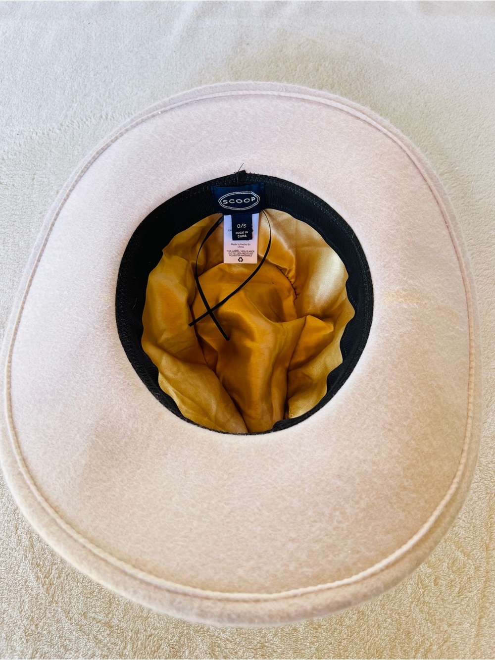 Scoop 100% Wool Cowgirl Hat Off White Western Hat – One Size (Fits M/L) NWT - Picture 4 of 8